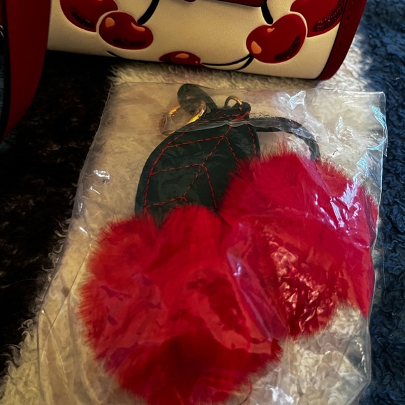 Coach Swing Zip Cherry Print Leather Bag - Picture 14 of 16